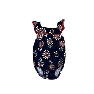Red white and blue carters floral romper size 12 months